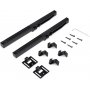 Barn doors hanging system for wooden sliding soft closing black steel 60Kg Emuca