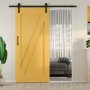 Barn doors hanging system for wooden sliding soft closing black steel 60Kg Emuca