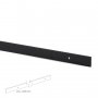 Barn doors hanging system for wooden sliding soft closing black steel 60Kg Emuca