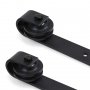 Barn doors hanging system for wooden sliding soft closing black steel 60Kg Emuca