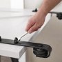 Barn doors hanging system for wooden sliding soft closing black steel 60Kg Emuca