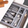 Cutlery drawer module 800mm plastic kitchen gray Emuca