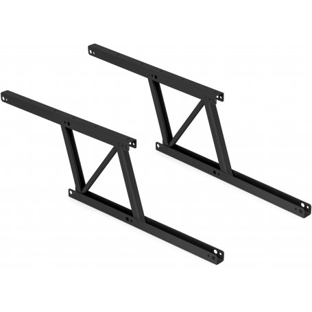 Set of 2 Elevating mechanisms coffee tables painted steel black Emuca