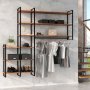 Emuca structure for Lader shelf height 830mm black painted steel