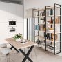 Shelving structure Lader height 1790mm black painted steel Emuca