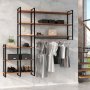 Shelving structure Lader height 1790mm black painted steel Emuca