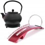 Tea set of cast iron black 1,20lt and reposateteras plane Ibili