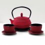 Cast iron kettle Ceylán game 0,70lt + 2 cups + reposatetera Ibili