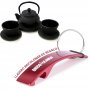 Black tea cast iron game 0,34lt + 2 cups + reposatetera Ibili