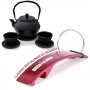 Black tea cast iron game 1,20lt + 2 cups + reposatetera Ibili