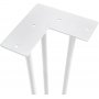 Hairpin game 3 fours rods painted white table height 710mm Emuca