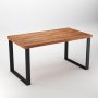 Two-legged rectangular table Square for width 800mm painted black