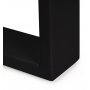 Two-legged rectangular table Square for width 600mm painted black