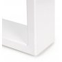 Two-legged rectangular table Square for width 600mm painted white