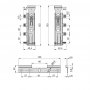 5 sets of hidden hangers high load modules 65Kg galvanized steel plate Emuca