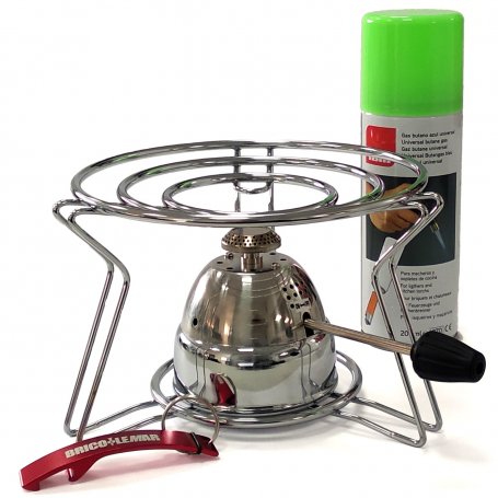 Pack gas burner adjustable support gourmet + + 200ml blue butane gas Ibili