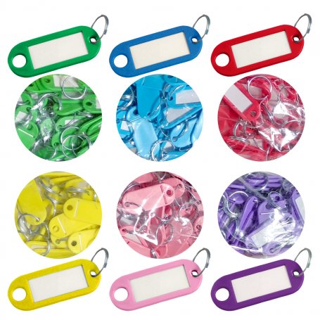 600 keychain label holder 6 colors 100 of each color, Cufesan