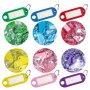 600 keychain label holder 6 colors 100 of each color, Cufesan
