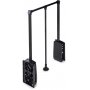 Folding hanger for wardrobe 600-830mm adjustable up to 12kg black painted steel Emuca