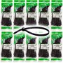 Nylon flange black 200x3.6 batch of 10 bags of 100 units Kabra