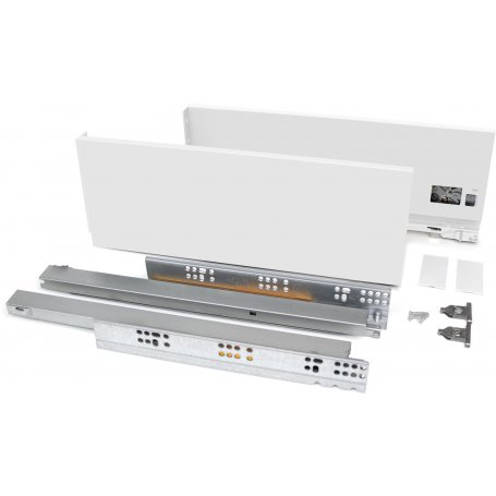 Kit drawer kitchen or bathroom 131mm depth 400mm height Vertex 40kg white Emuca