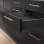 Kit kitchen or bathroom drawer Vertex height 550mm depth 93mm 40kg anthracite gray Emuca