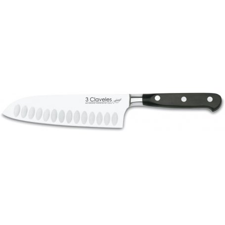 Santoku knife 17cm honeycombed series Forgé Stainless Steel POM Mango - Forjado