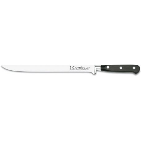 Slicing knife series Forgé 25cm stainless steel forged POM handle 3 Claveles