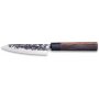 Vegetables knife 13,5cm Osaka series stainless steel forged wooden handle granadillo 3 Claveles