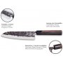 Santoku 18cm Osaka series stainless steel forged wooden handle granadillo 3 Claveles