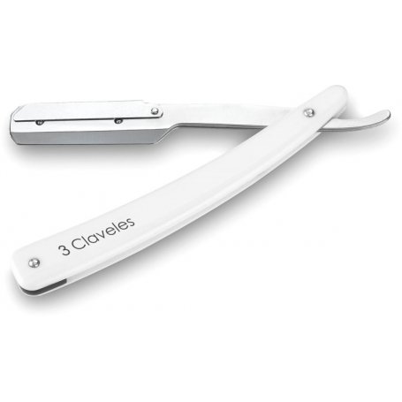 White 20cm knife barber resealable safety 3 Claveles