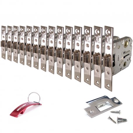 Box 14 locks unified handle Tesa 2004U plated front Square