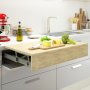 Guidelines extensible and liftable table Oplà Top for aluminum anodized stainless steel kitchen Emuca