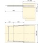 Lunch table extensible guides for kitchen or household aluminum anodized stainless Emuca