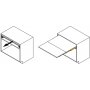 Lunch table extensible guides for kitchen or household aluminum anodized stainless Emuca