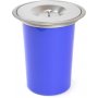 Recessed bucket for kitchen countertop trash 8L stainless steel and plastic Emuca