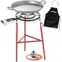 Paella pan kit 500mm + paella pan 60cm + reinforced legs Vaello La Valenciana + regulator and gas hose