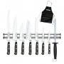 Set of 7 Forgé range knives 3 Claveles and sharpening on magnetic support