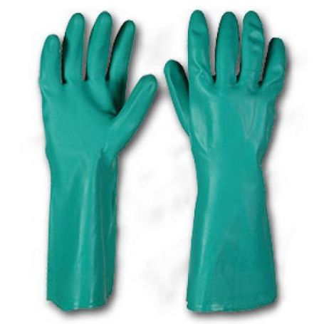 Nitrile gloves green size 9 flockado Cipisa