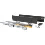 Kit Concept kitchen drawer height 105mm depth 450mm close mild steel anthracite gray Emuca