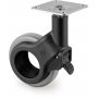 Hole 2 wheel kit with Ø50 zero mounting plate and gray plastic Emuca
