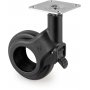 Hole 2 wheel kit with Ø50 zero mounting plate and black plastic Emuca
