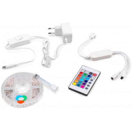 Octans RGB LED strip kit with remote control and WIFI control via APP (12V DC) 5m Emuca