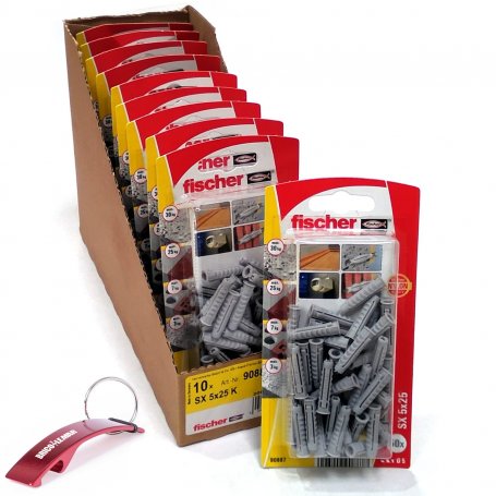 500 anchors Fischer SX 5x25 - box 10 blisters 50 units