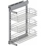 Removable Suprastar trolley with soft closing module 400 chrome steel Emuca