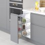Removable Suprastar trolley with soft closing module 400 chrome steel Emuca