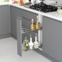 Removable bottle rack Suprastar with soft closing module 150 chromed steel Emuca