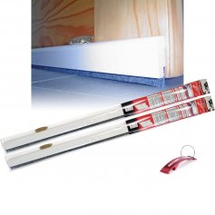 Tilting wooden weatherstripping pack 2x91,5cm white Burcasa