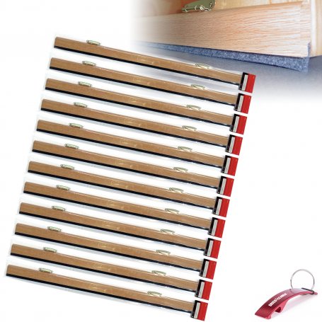 Lot of 12 tilting wooden weatherstripping 81,5cm / und oak Burcasa