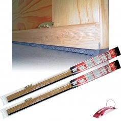 Tilting wooden weatherstripping pack 2x91,5cm oak Burcasa